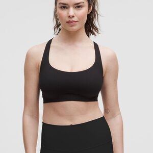 Lululemon Flexyflex D-DDD Strappy Yoga Sports Bra Black S/M